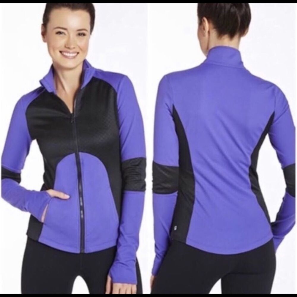 Fabletics Toronto Sporty Athletic jacket iris/black small
